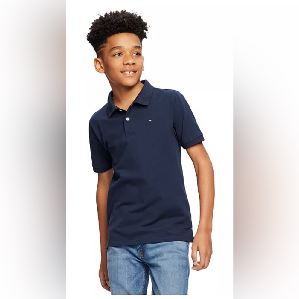 Tommy Hilfiger Navy Polo with Red Trim